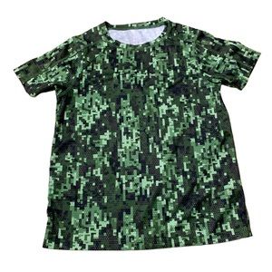 Ideology | Boys Digital Camouflage T-Shirt Size Large Green Black
